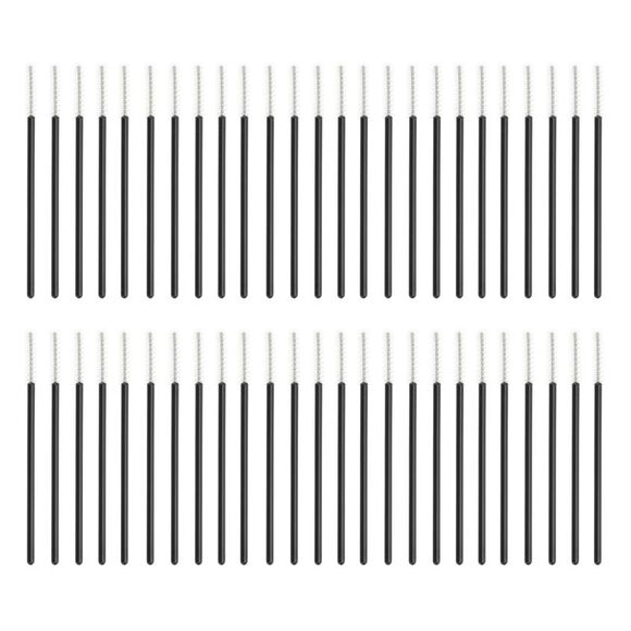 Makeup Disposable Eyelash Brush Black White 50 Pcs - Picture 1 of 5